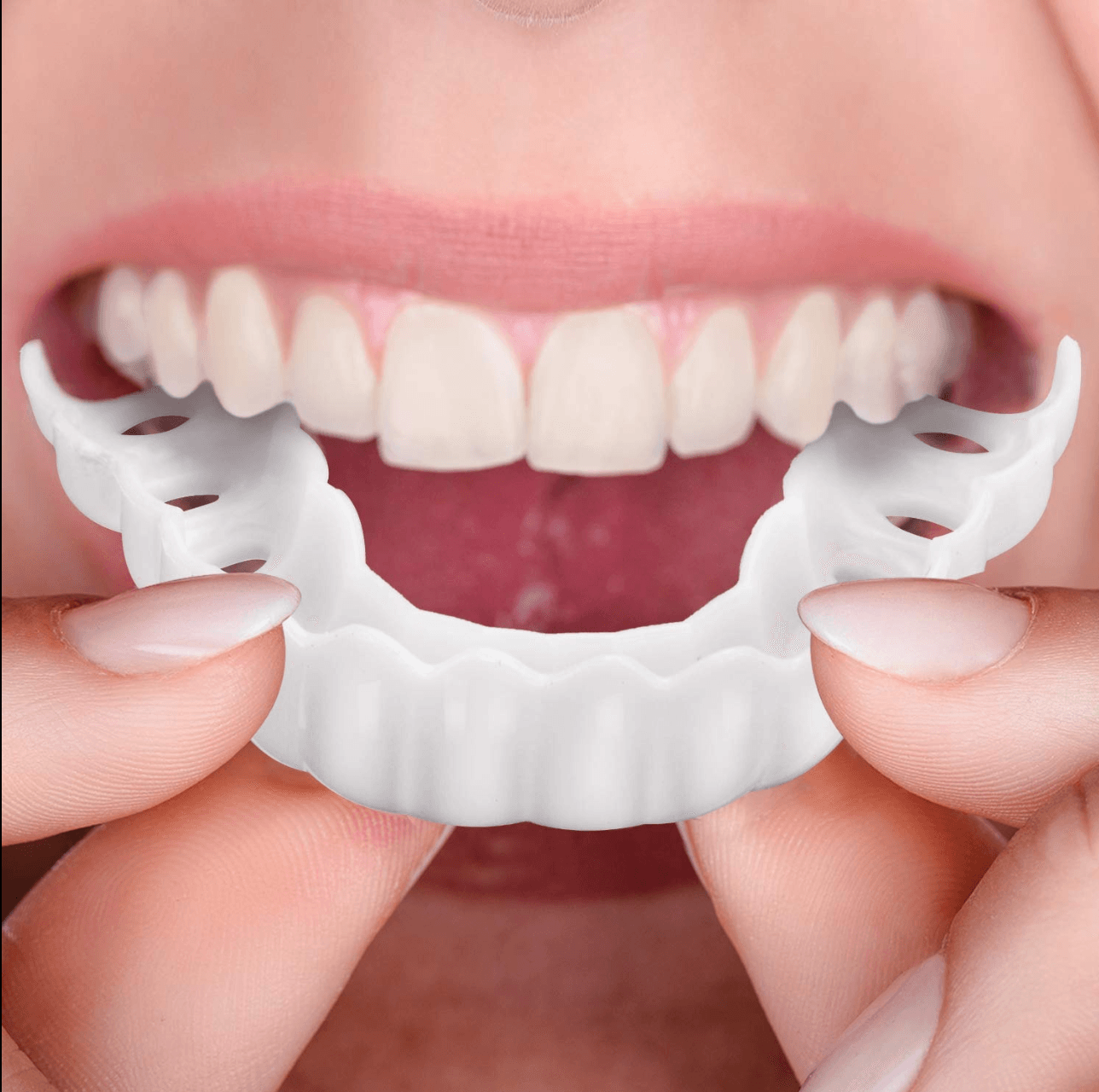 Comfort Fit Adjustable Snap-On Dentures for Easy Wear