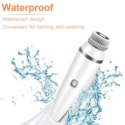 Facial Cleansing Brush With Waterproof Stand And Replaceable Heads