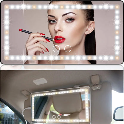 Bright Car Visor Vanity Mirror for Effortless Makeup Application