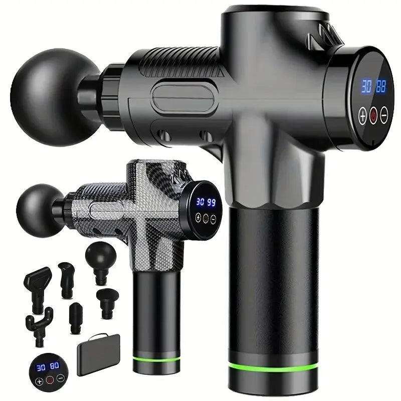 Massage Gun With 30 Speeds And 8 Interchangeable Heads