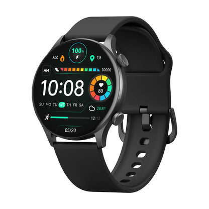 Smart watch with solar charging and advanced fitness tracking