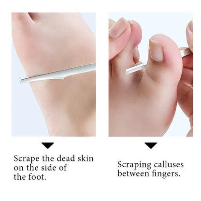 Stainless Steel Foot Scraper Set for Smooth Heels