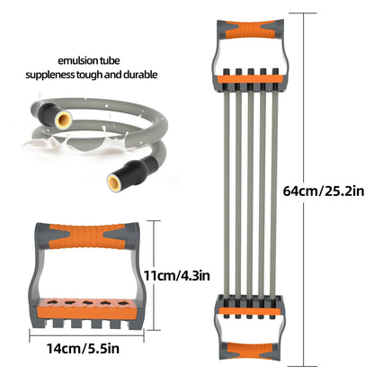 Adjustable Chest Expander With 5 Resistance Ropes For Strength