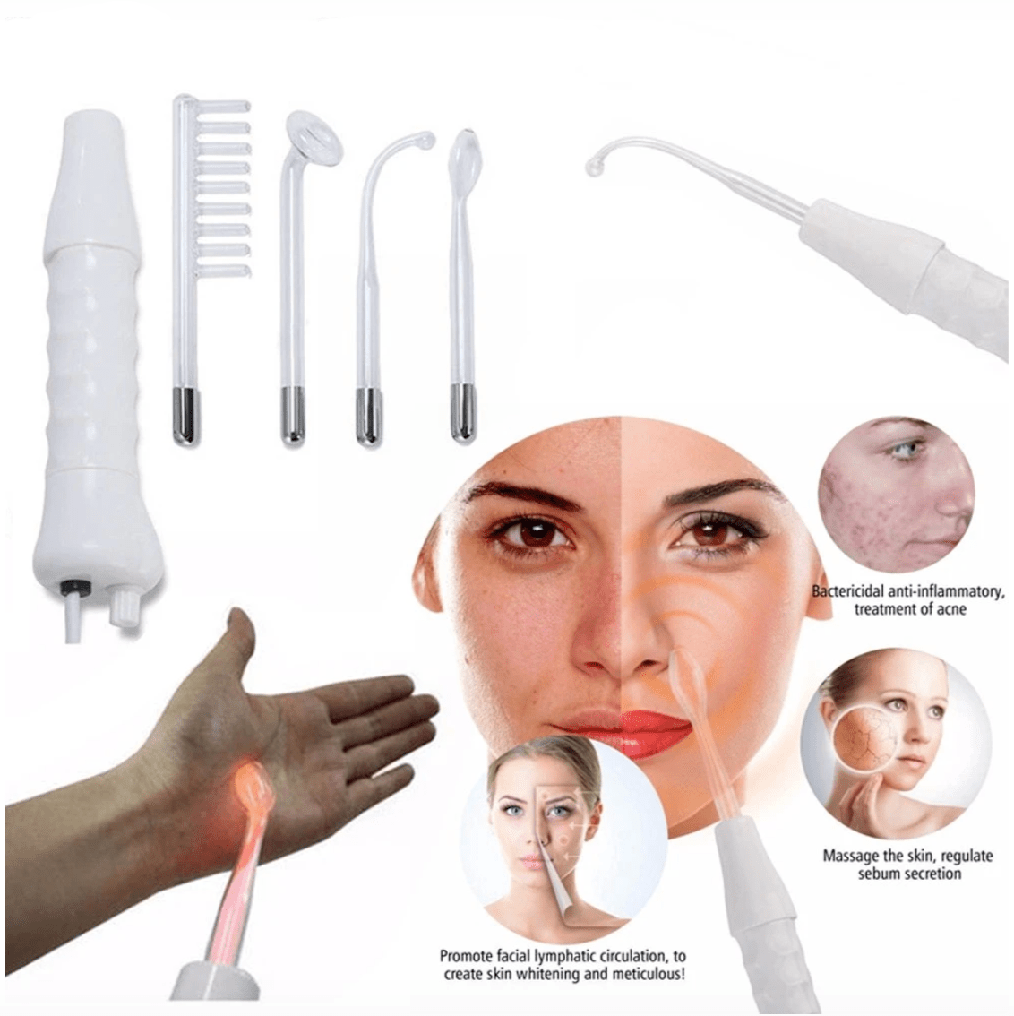 High Frequency Skin Therapy Wand for Radiant Complexion