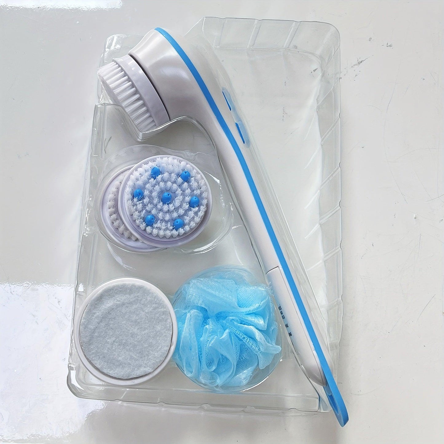 Electric Bath Brush: Long Handle Exfoliating Body Scrubber