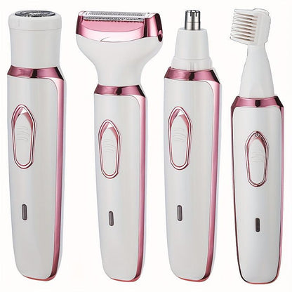 Women's 4-in-1 Electric Hair Remover Set for All Areas