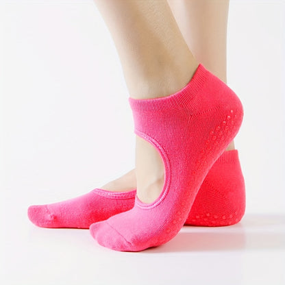 Cushioned Anti-Slip Yoga Socks for Women’s Pilates and Ballet