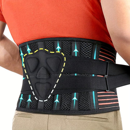 Adjustable Lumbar Support Belt With Ergonomic Design And Breathable Fabric