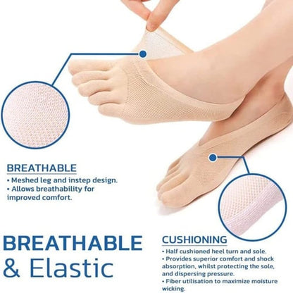 Ultra-Thin Five-Toe Socks for Breathable Comfort - 5 Pairs