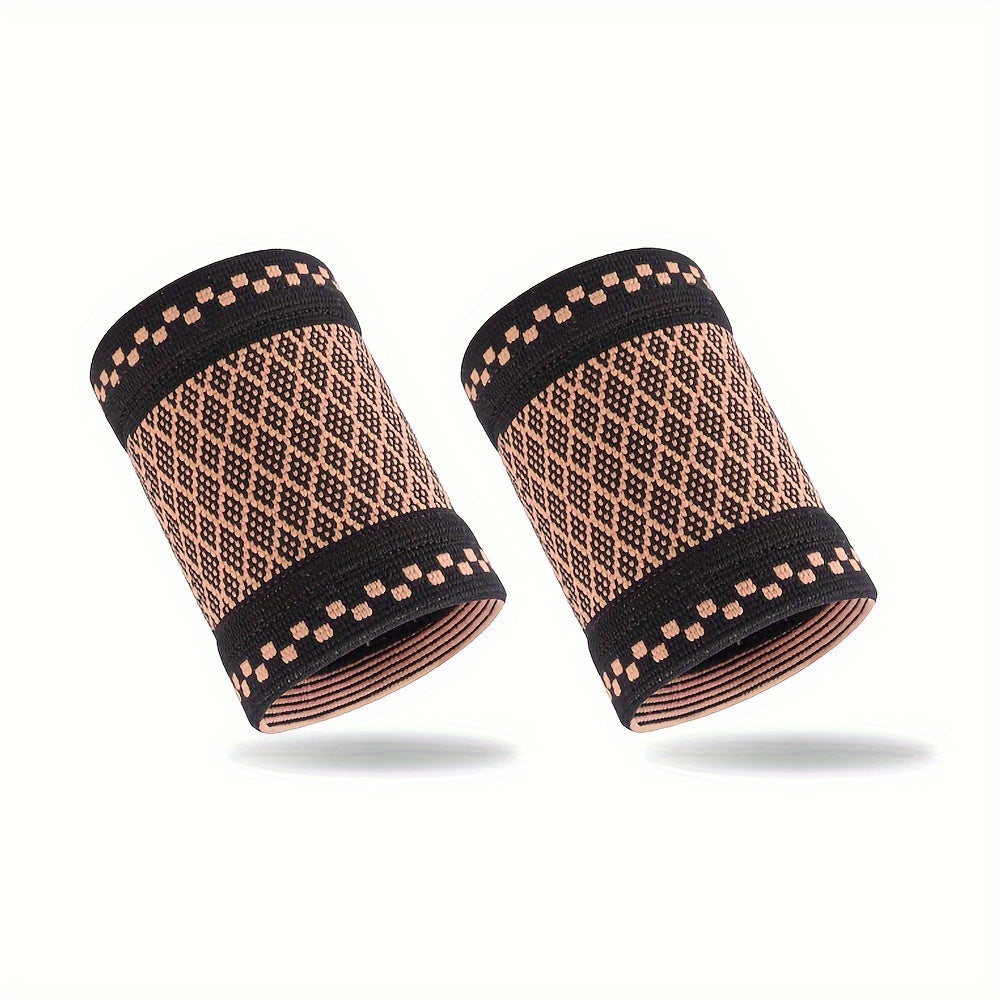 Copper Wrist Compression Braces for Sports and Fitness Support