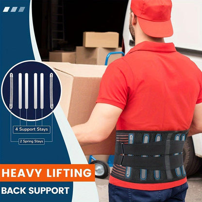 Adjustable Lumbar Support Belt With Ergonomic Design And Breathable Fabric