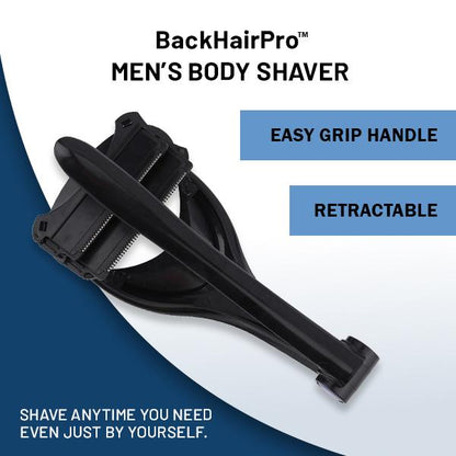 Men's Back Shaver With Dual Blades And Ergonomic Handle