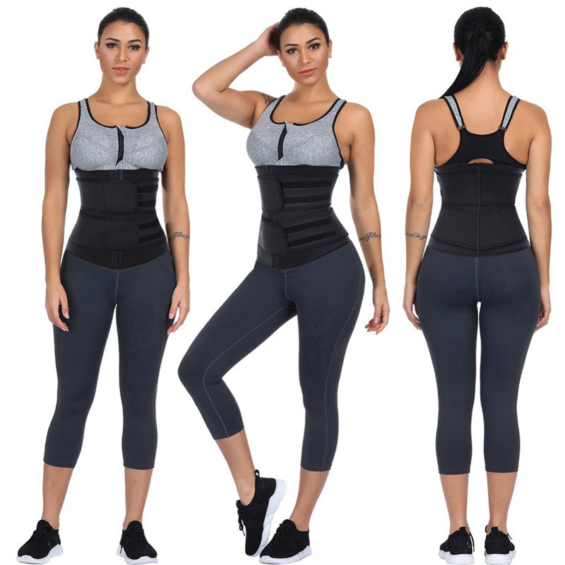 Premium Waist Trainer With Dual Compression Straps And Zipper Support