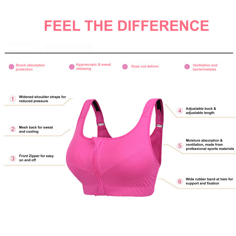 Comfort Fit Front Closure Sports Bra for Active Lifestyle