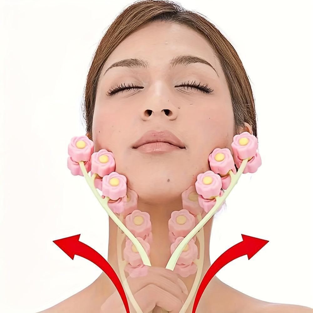 Flower Massage Roller For V-Shaped Face Tightening And Firming