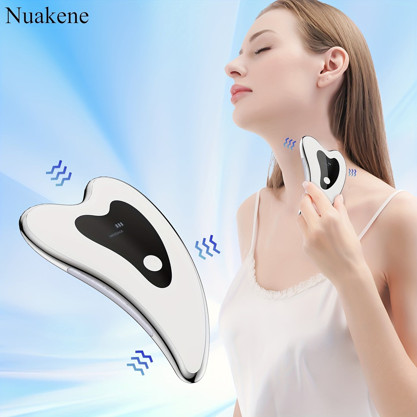 Rechargeable Electric Gua Sha Massager with Heat and Vibration