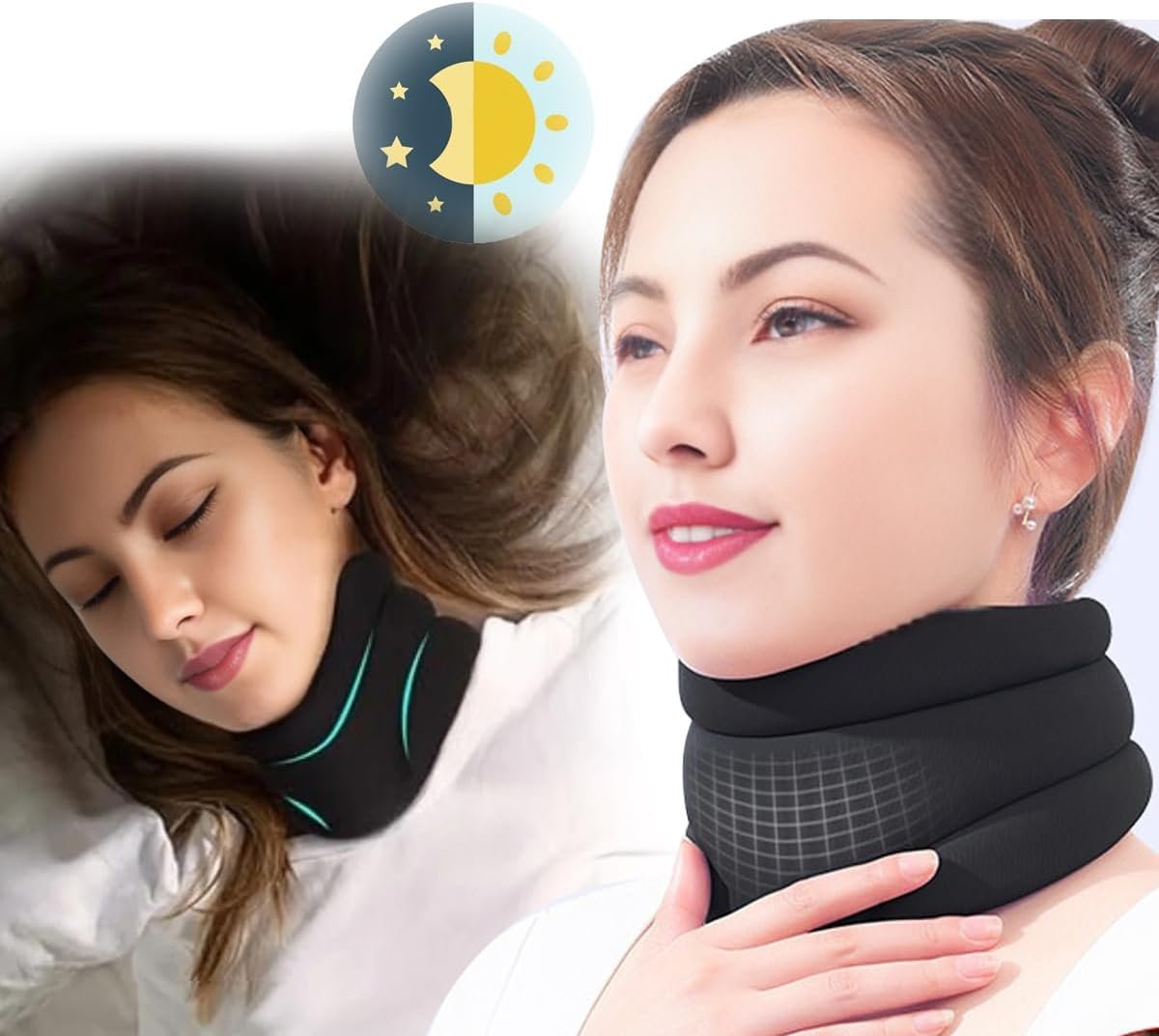 Cervical Comfort Neck Brace - Adjustable Support for Sleep and Pain