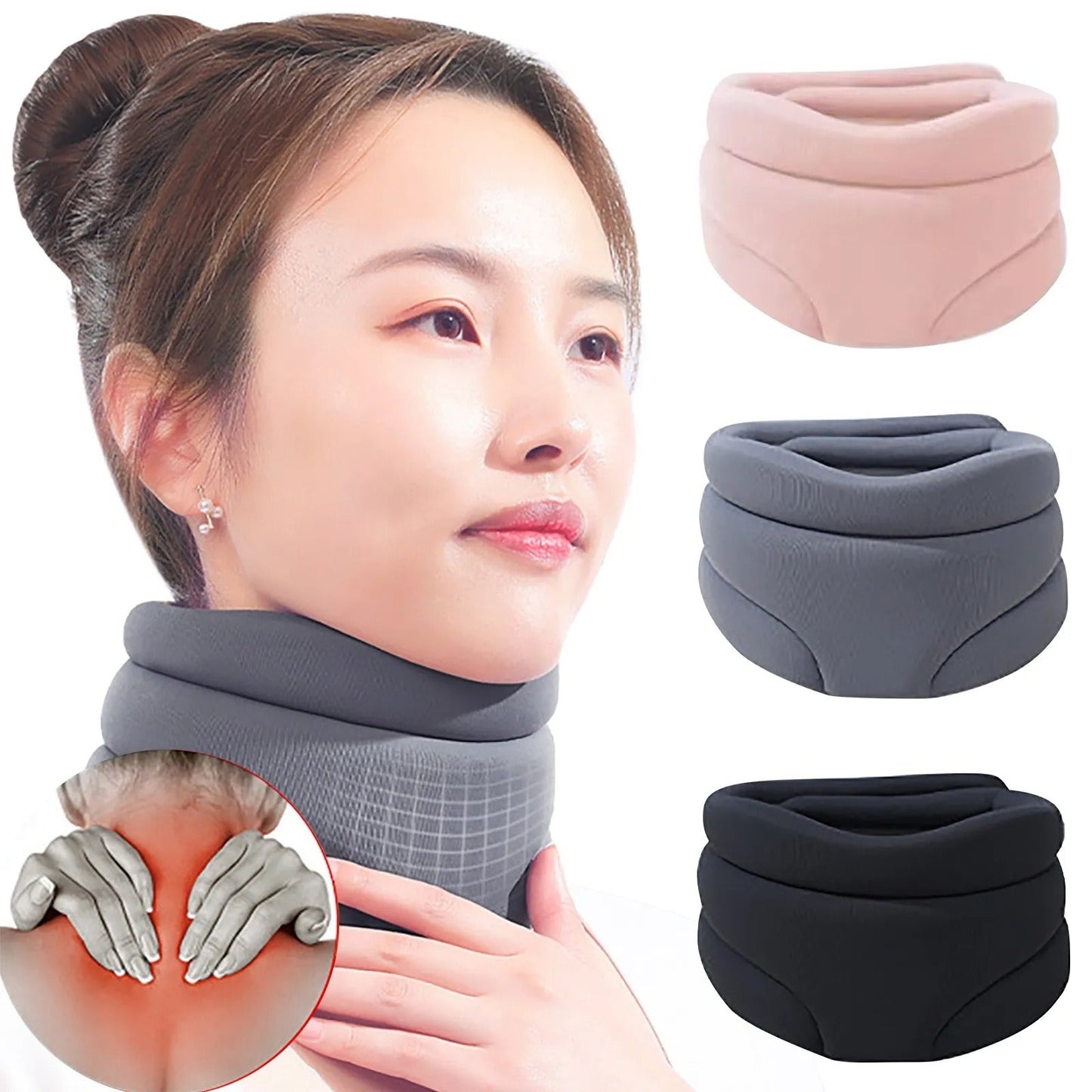 Cervical Comfort Neck Brace - Adjustable Support for Sleep and Pain