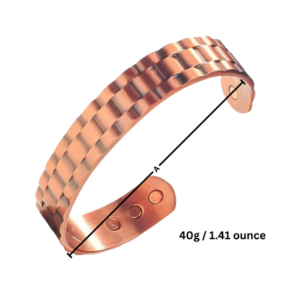 Copper Magnetic Therapy Bracelet for Pain Relief and Wellness