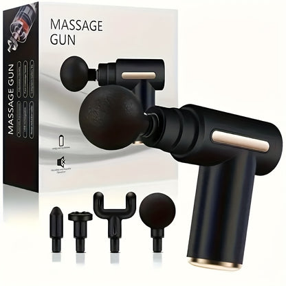 Electric Fascia Massage Gun With 4 Interchangeable Heads