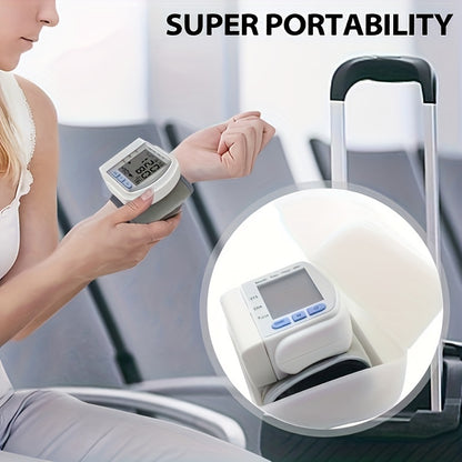 Digital Wrist Blood Pressure Monitor With Large LCD Display