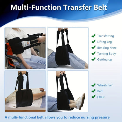 Padded Bed Transfer Sling for Safe Patient Lifting Aid