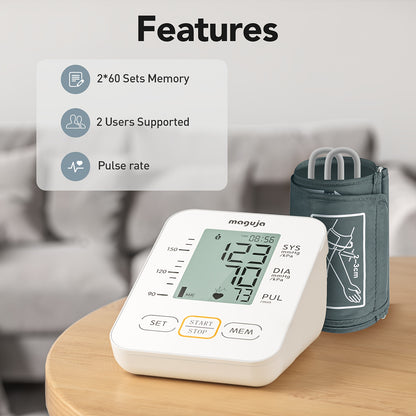 Automatic Upper Arm Blood Pressure Monitor with Upgraded Cuff