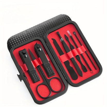 Black Nail Clippers Kit: Ultra Sharp Pedicure Tools for Men and Women