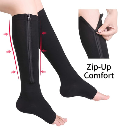 Comfortable Compression Socks With Zipper For Better Circulation