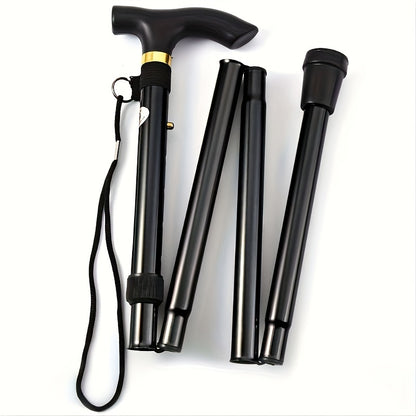 Adjustable Folding Walking Stick - Non-Slip Trekking Pole for Stability