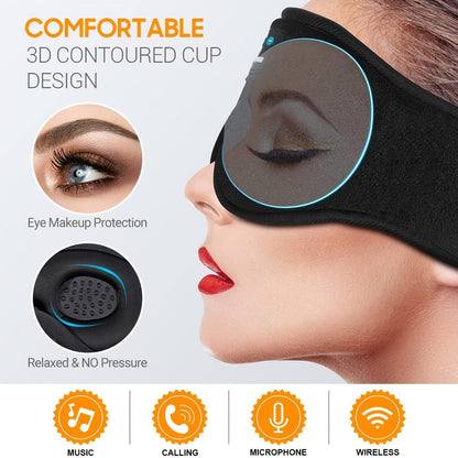 Bluetooth Sleep Mask With Headphones For Comfortable Travel