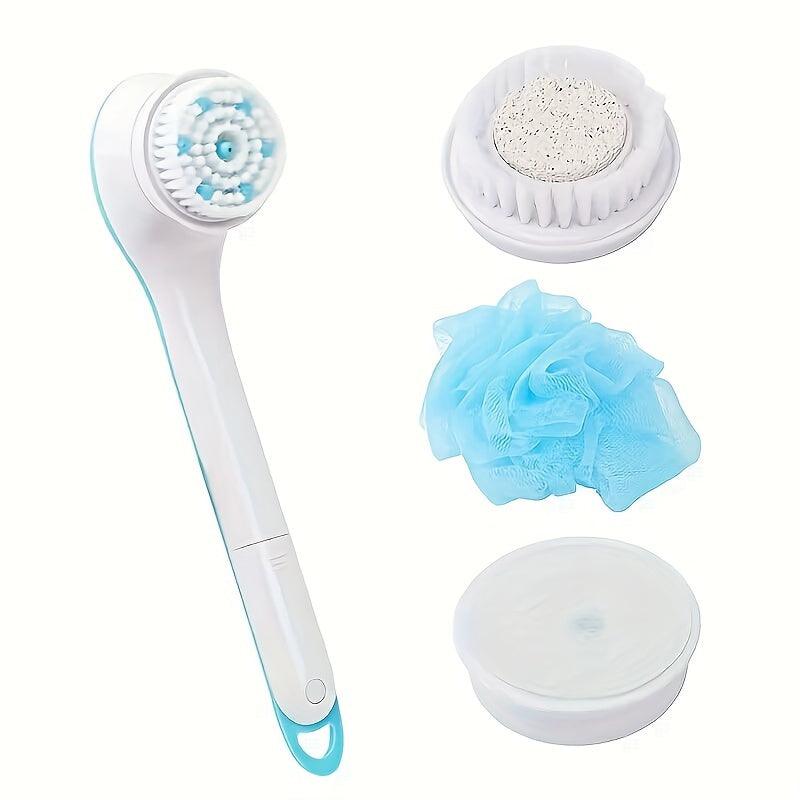 Electric Bath Brush: Long Handle Exfoliating Body Scrubber