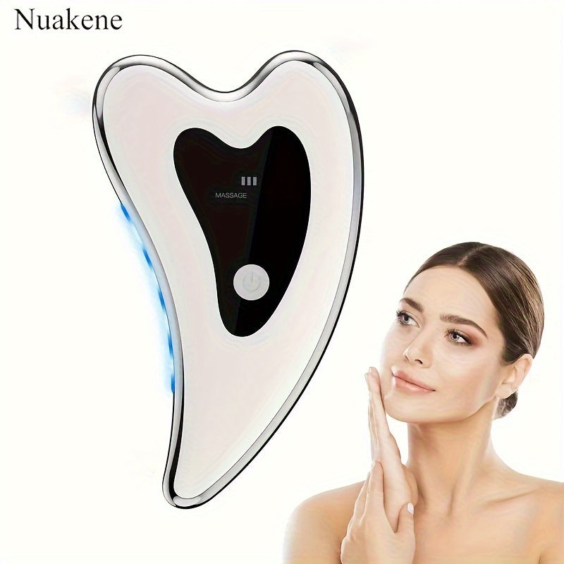 Rechargeable Electric Gua Sha Massager with Heat and Vibration