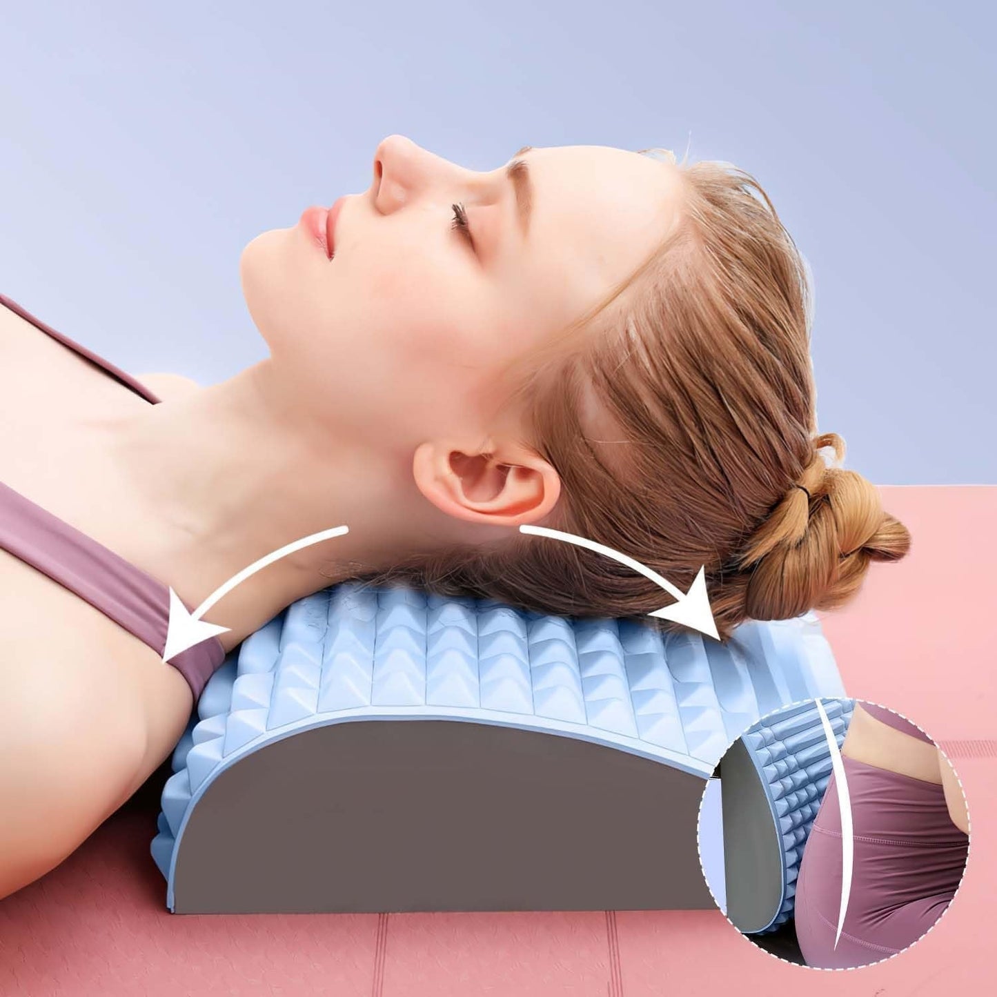 EVA Foam Back Stretcher Pillow for Pain Relief and Comfort