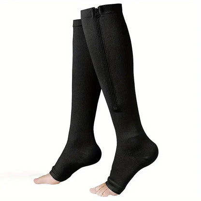 Unisex Open Toe Compression Socks for Varicose Vein Relief