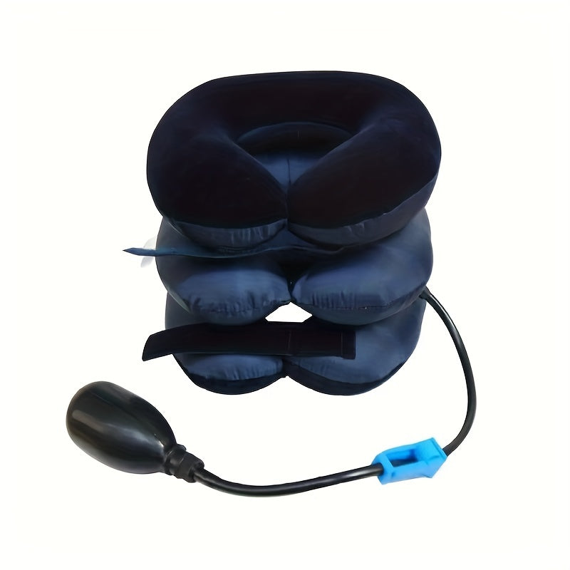 Adjustable Inflatable Neck Traction Device for Comfort and Support