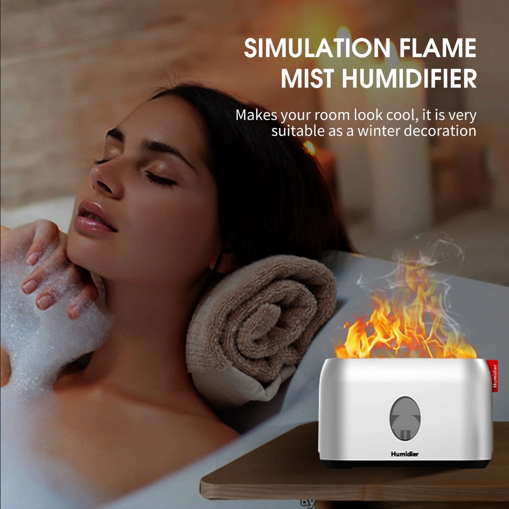 Flame Mist Diffuser and Humidifier for Cozy Atmosphere