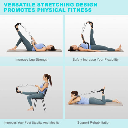 Flexibility Leg Stretcher Strap For Foot, Calf And Back Relief