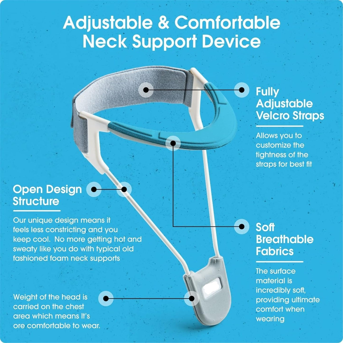 Lightweight Cervical Collar for Neck Traction and Posture Correction