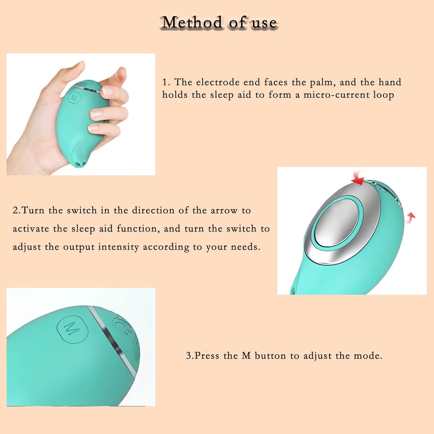 Microcurrent Sleep Aid Device for Insomnia Relief and Relaxation