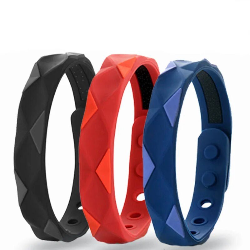 Negative Ion Bracelet: Waterproof Silicone Anti-Fatigue Lovers Band