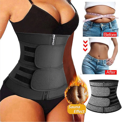 Neoprene Waist Trainer With Dual Belts For Women’s Shaping