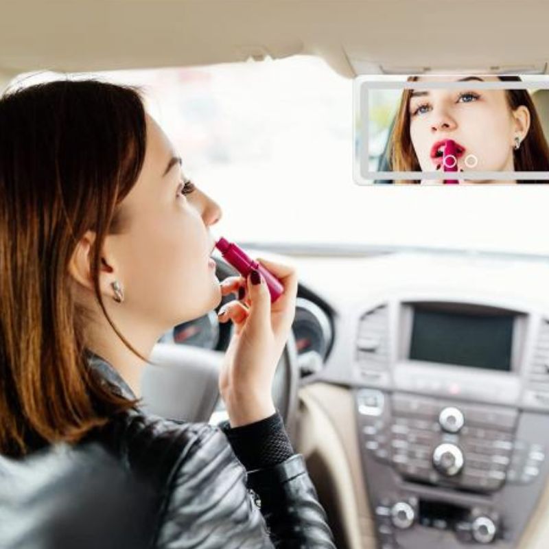 Bright Car Visor Vanity Mirror for Effortless Makeup Application