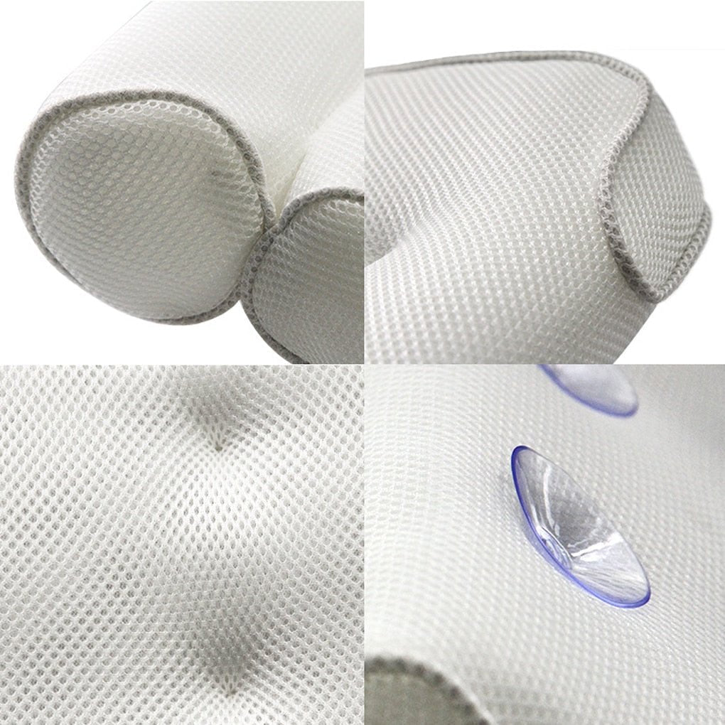 Orthopedic Bath Pillow: Breathable 3D Mesh Headrest Cushion