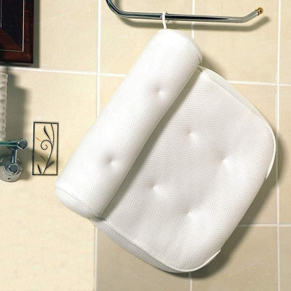 Orthopedic Bath Pillow: Breathable 3D Mesh Headrest Cushion