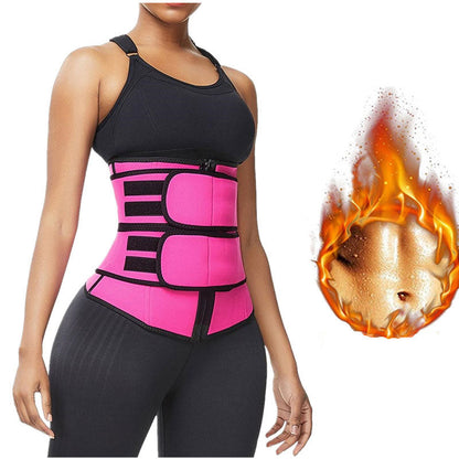 Premium Waist Trainer With Dual Compression Straps And Zipper Support