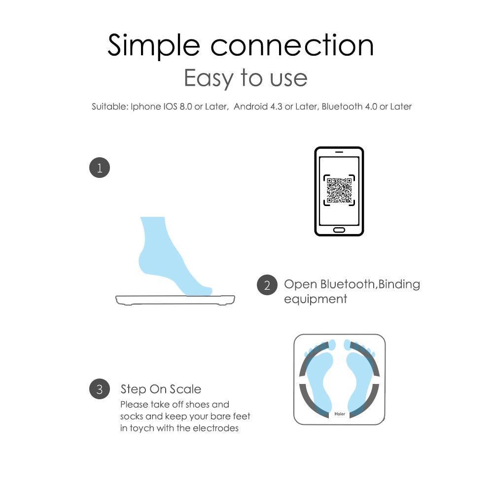 Smart Bluetooth Body Fat Scale With Health Tracking App