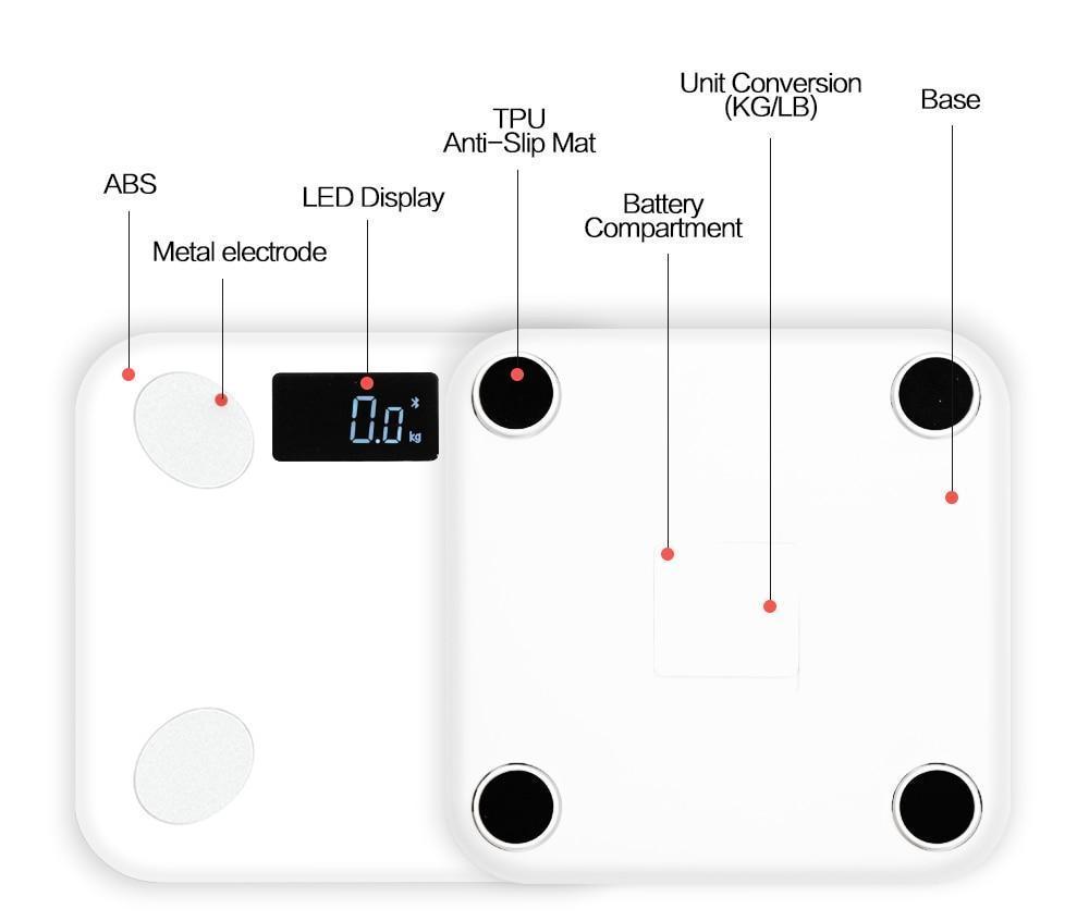 Smart Bluetooth Body Fat Scale With Health Tracking App