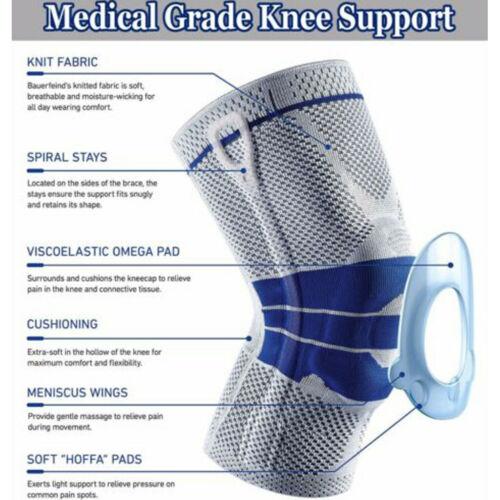 Knee Compression Sleeve With Stabilizers for Enhanced Support