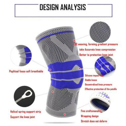 Knee Compression Sleeve With Stabilizers for Enhanced Support